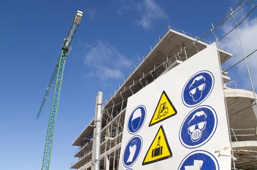Construction site PPE Safety signs