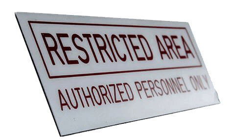 Restricted Area Safety Sign